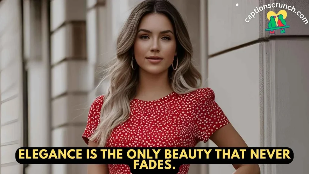 Elegant Red Dress Captions