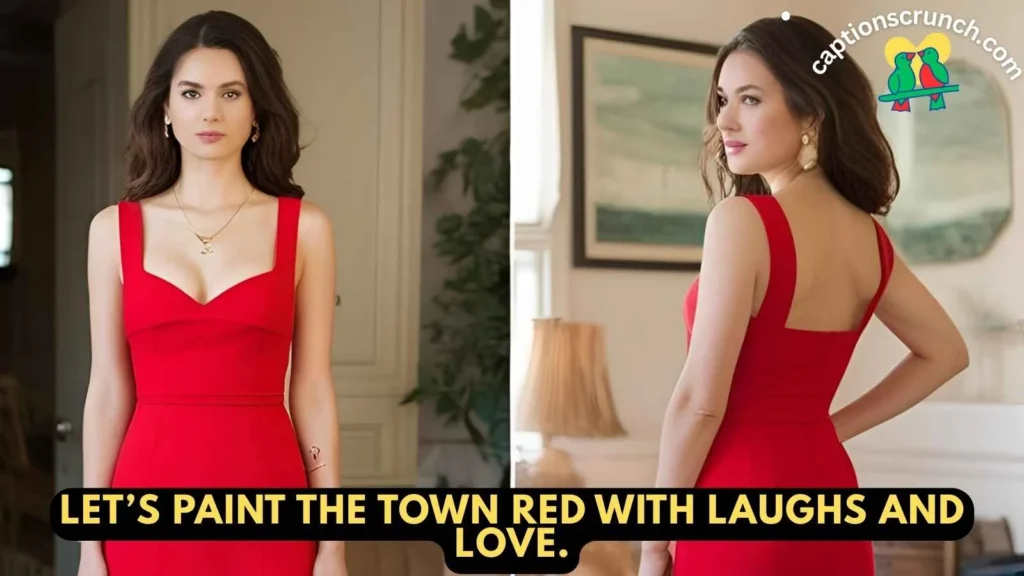  Fun Red Dress Captions