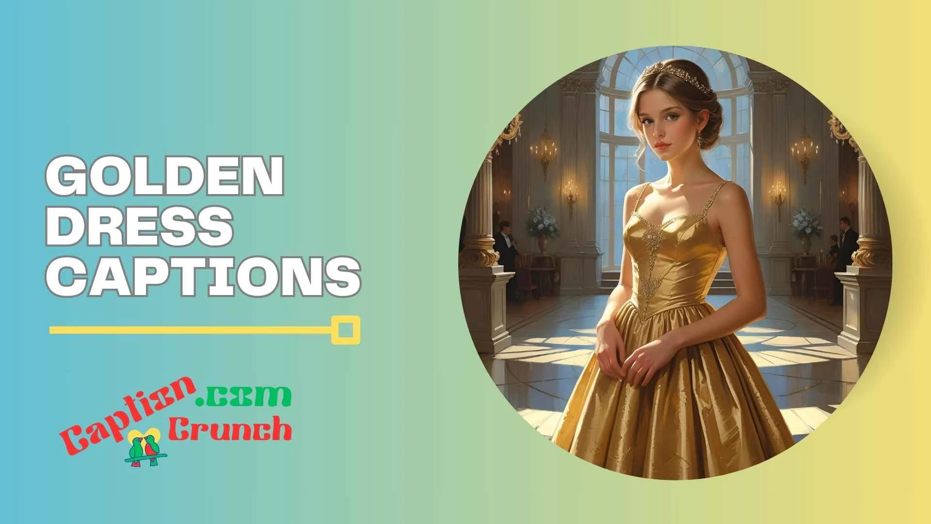 Golden Dress Captions