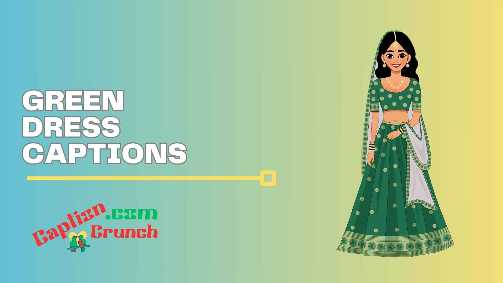 green dress captions