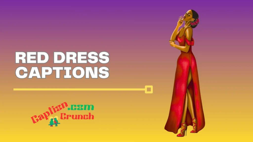 Holiday & Festive Red Dress Captions