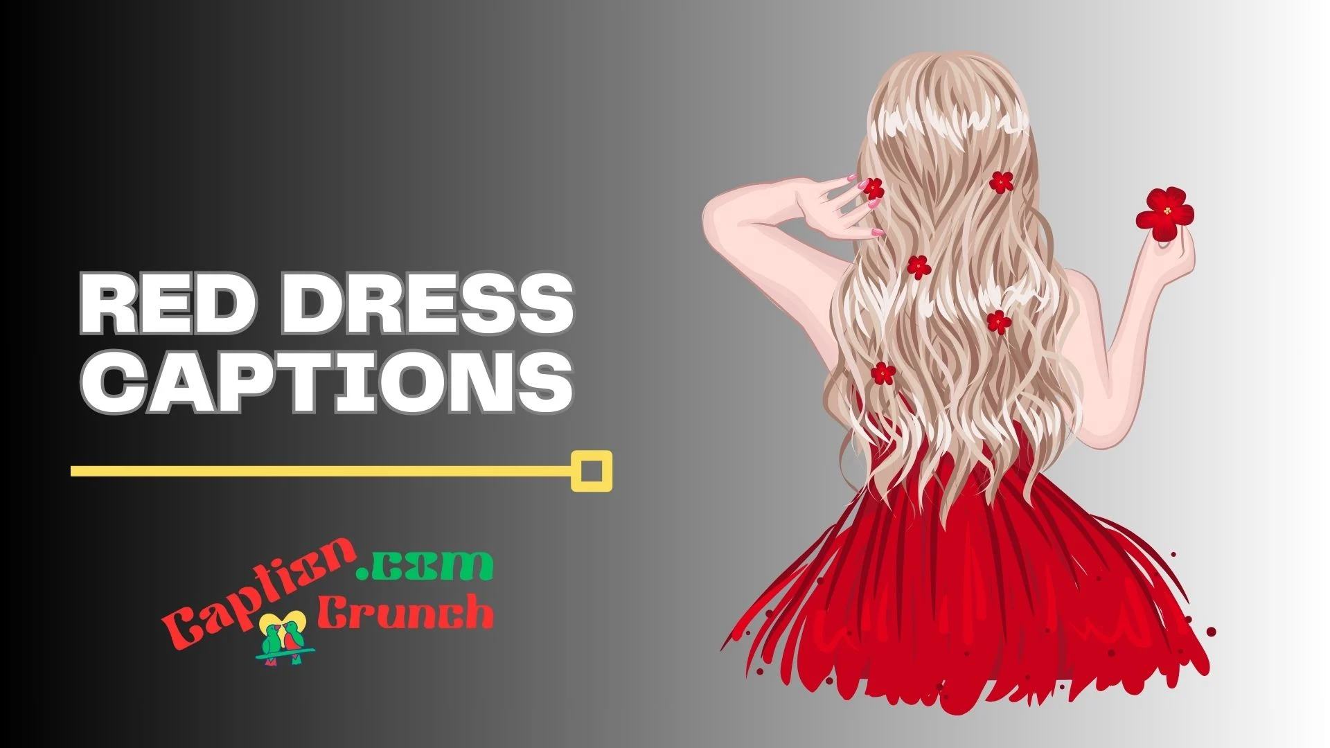 Red Dress Captions